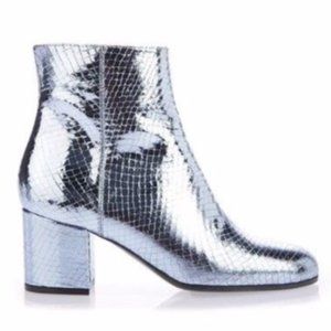 Paris Texas Silver Heeled Boots